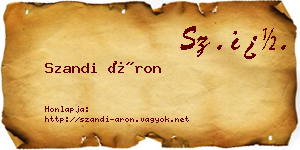 Szandi Áron névjegykártya
