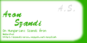 aron szandi business card