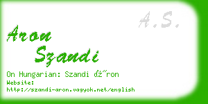 aron szandi business card